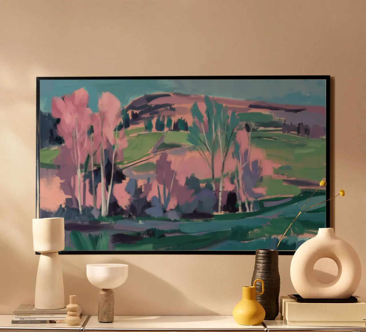 Blossom River Pastell Poster von Radiance Landscape