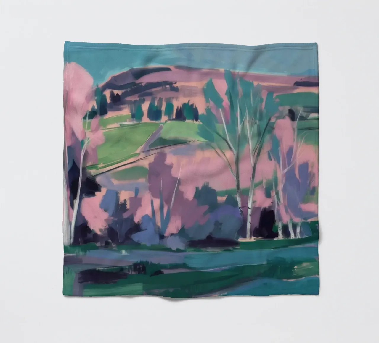 Fiume in fiore pastello coperta in pile da Radiance Landscape