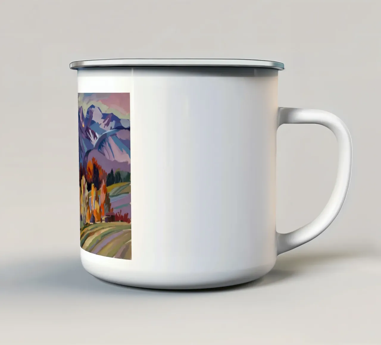 Maestà dei campi d'autunno tazza in smalto da Radiance Landscape