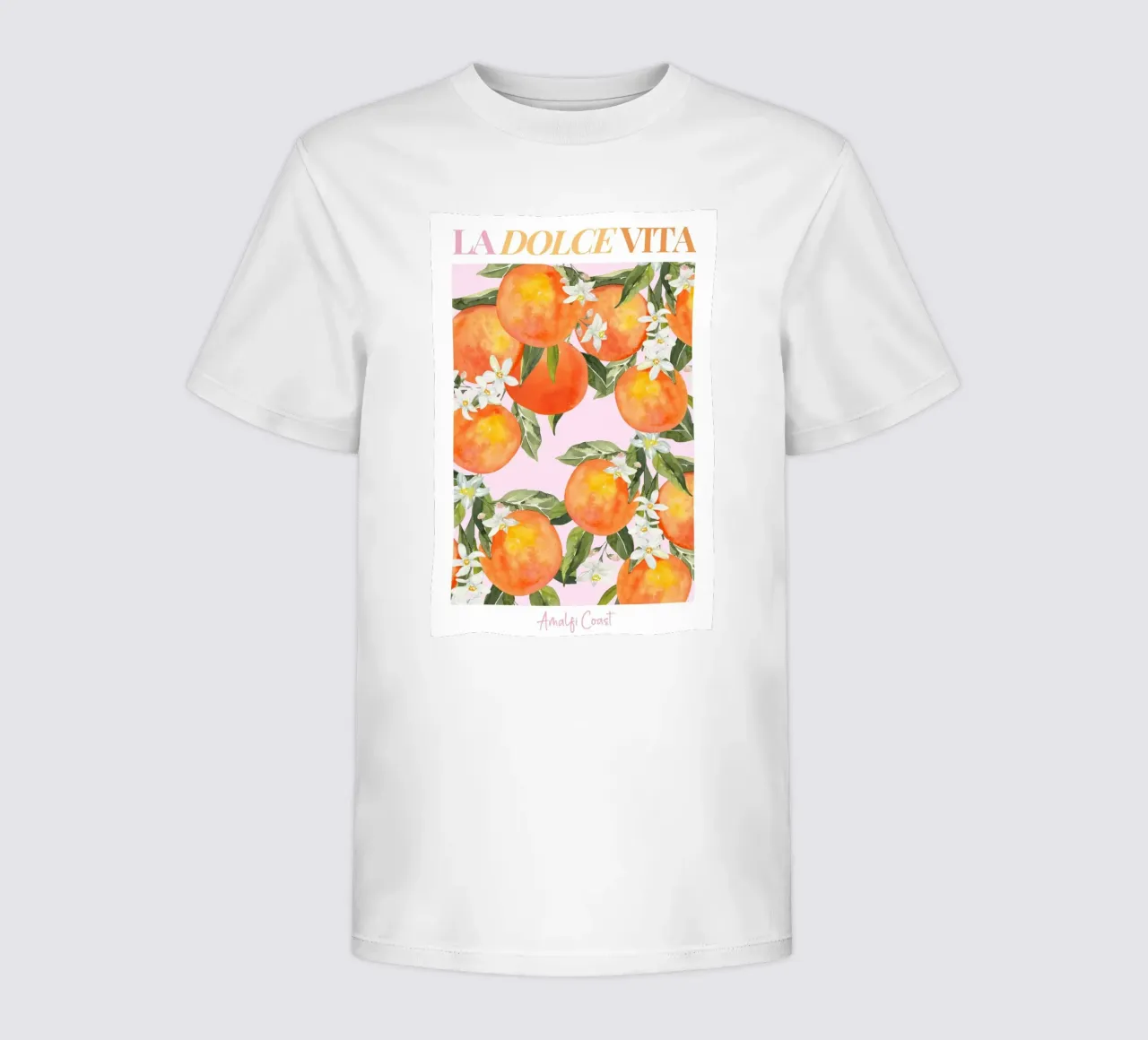 LA Dolce Vita Orange Print kids t-shirt by Bella Studio
