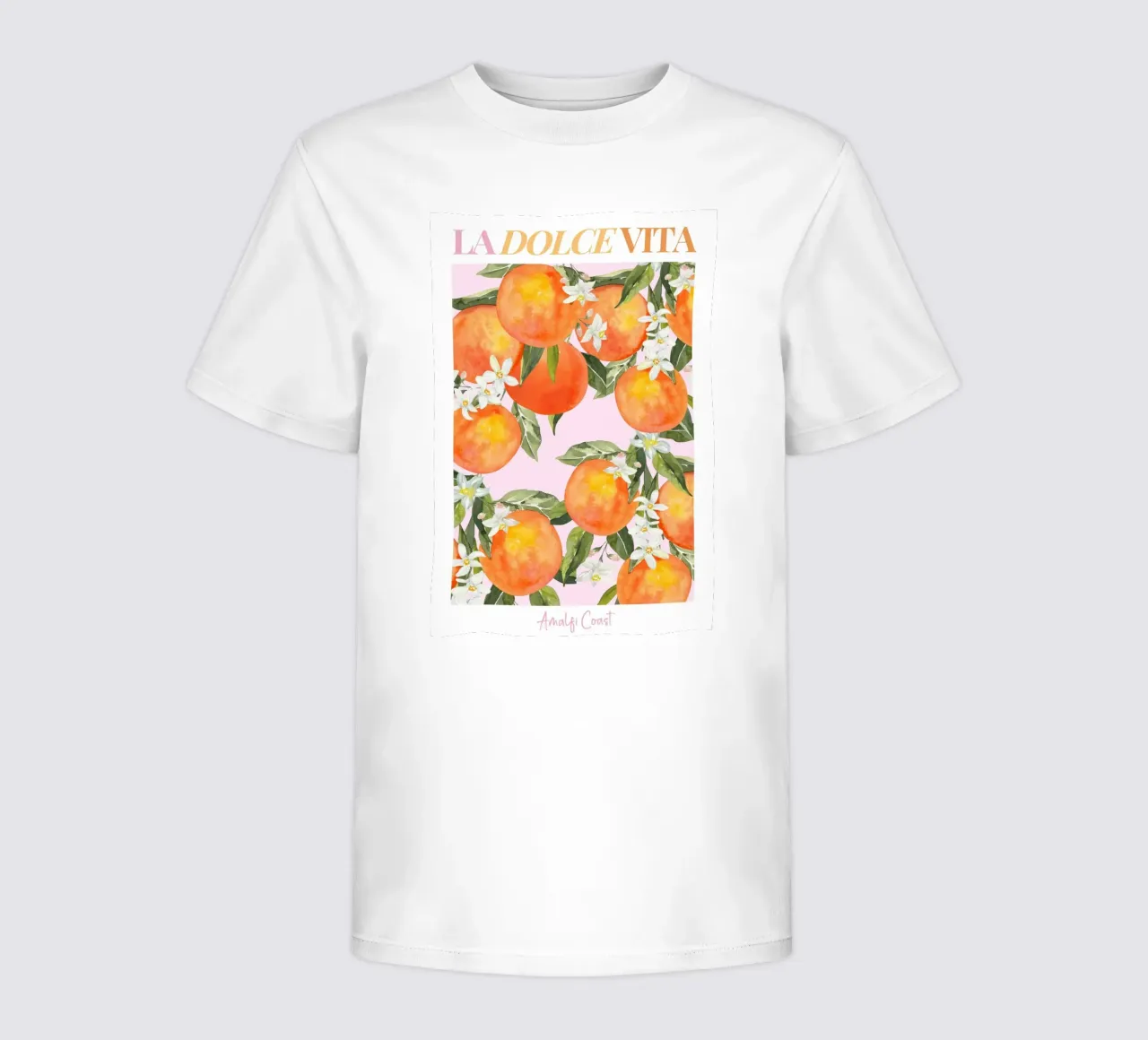 LA Dolce Vita Orange Print kids t-shirt by Bella Studio