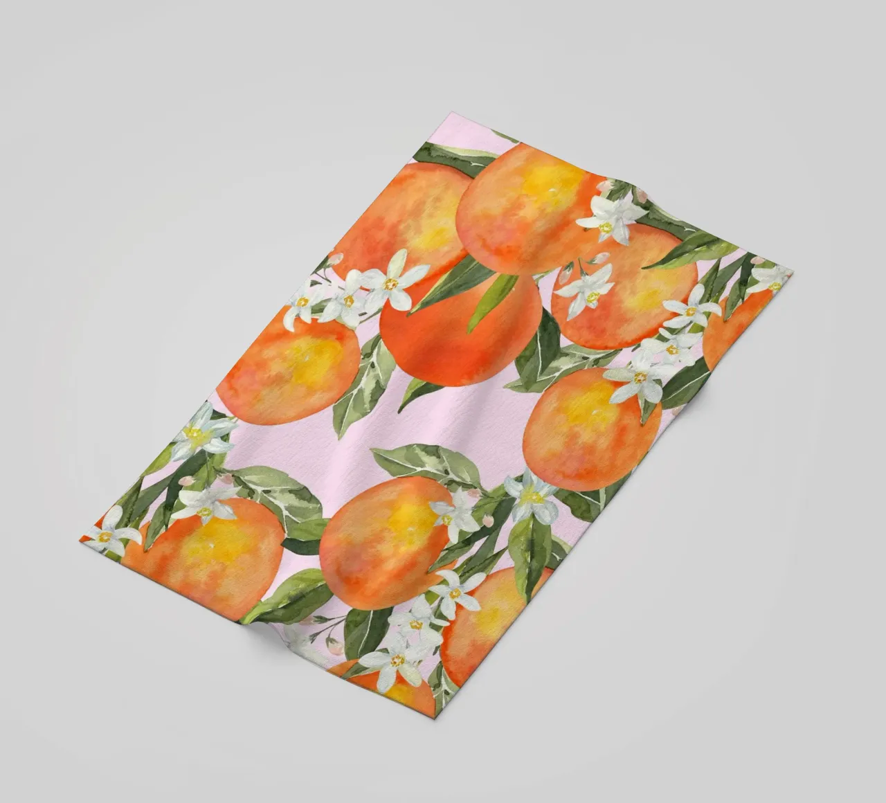 LA Dolce Vita Orange Print beach towel by Bella Studio