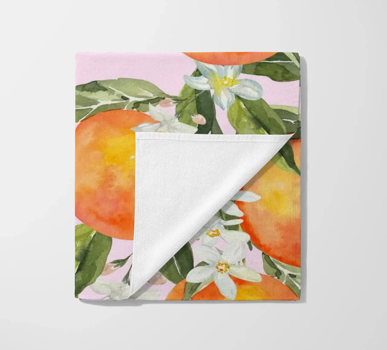 LA Dolce Vita Orange Print beach towel by Bella Studio