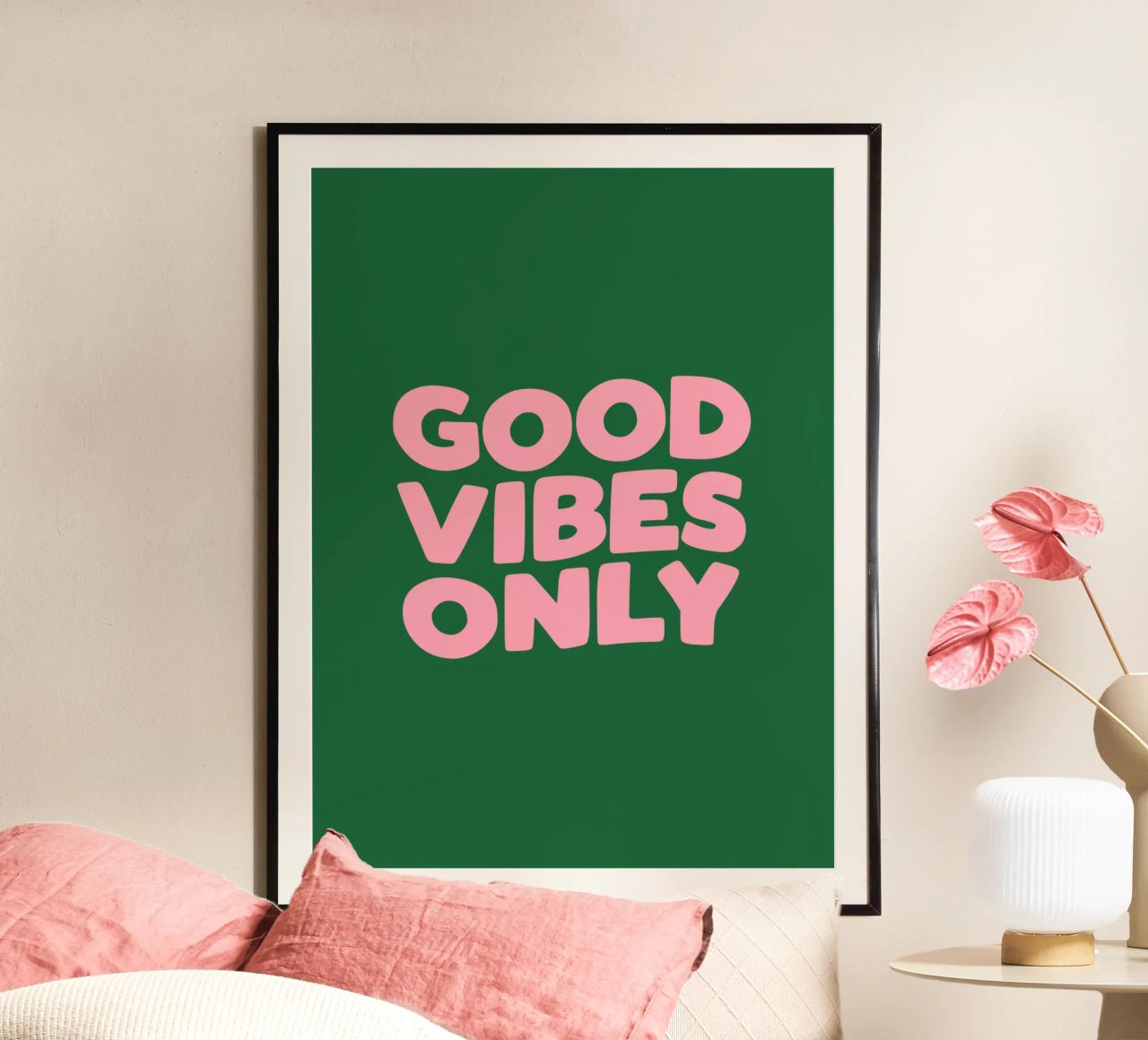 Nur gute Vibes Poster von THE MOTIVATED TYPE