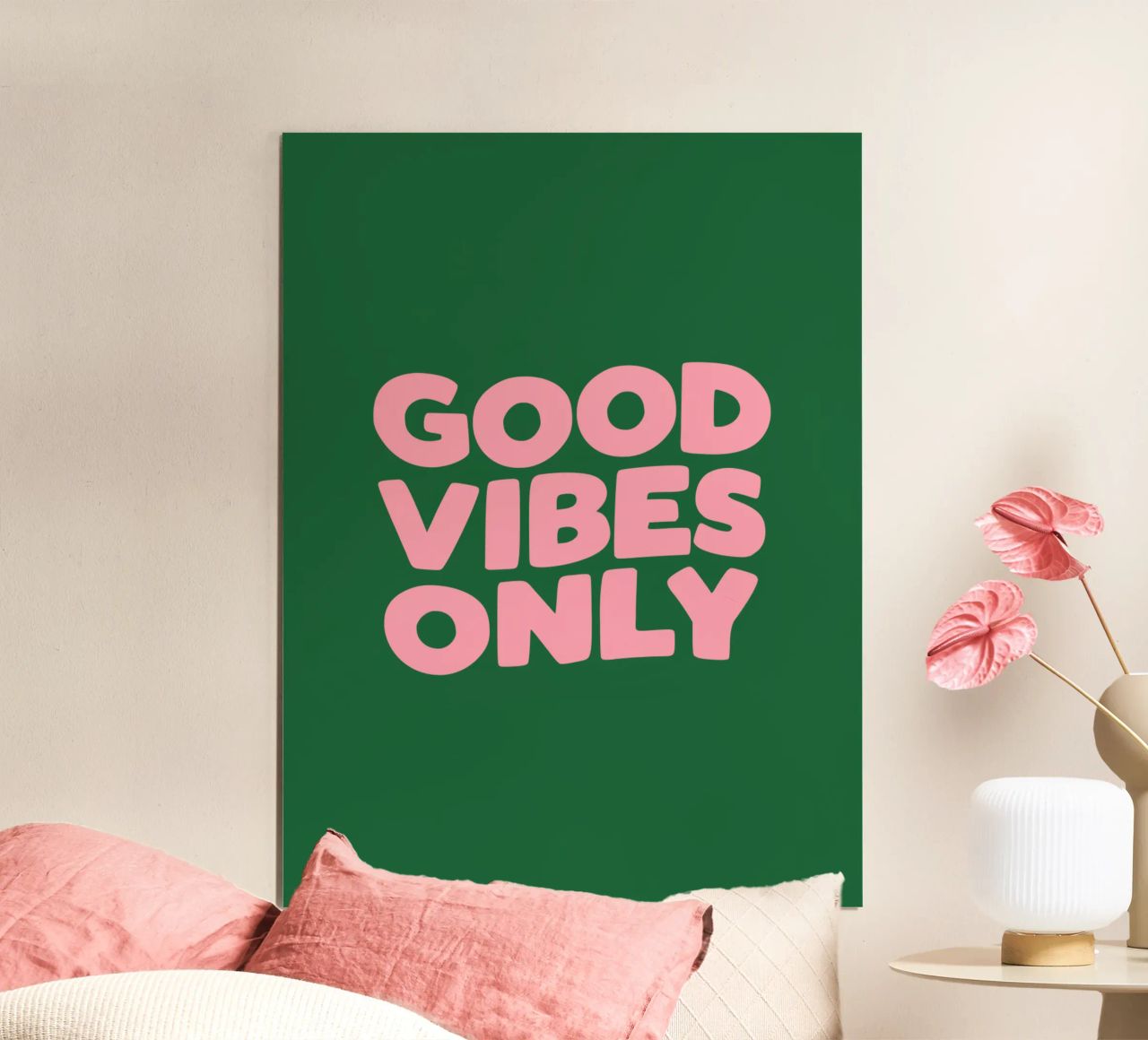 Nur gute Vibes Poster von THE MOTIVATED TYPE