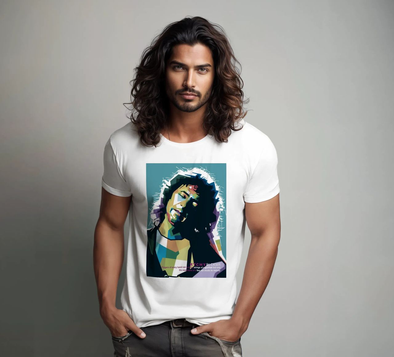 Ritchie Blackmore Pop Art | WPAP t-shirt by Alkahfsmart