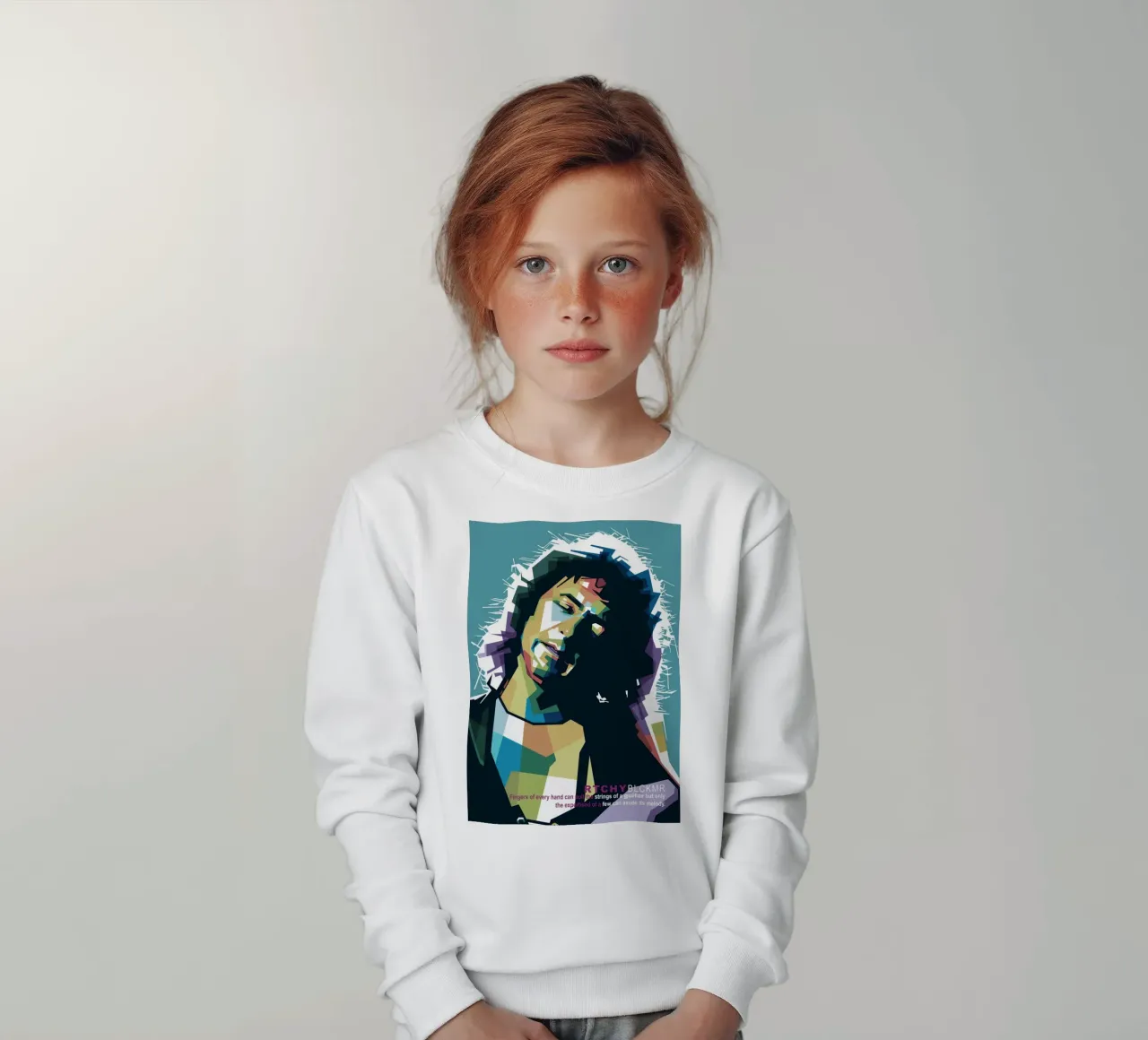 Ritchie Blackmore Pop Art | WPAP felpa bambino da Alkahfsmart
