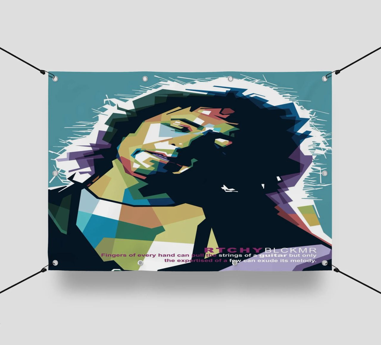 Ritchie Blackmore Pop Art | WPAP telo in pvc da Alkahfsmart