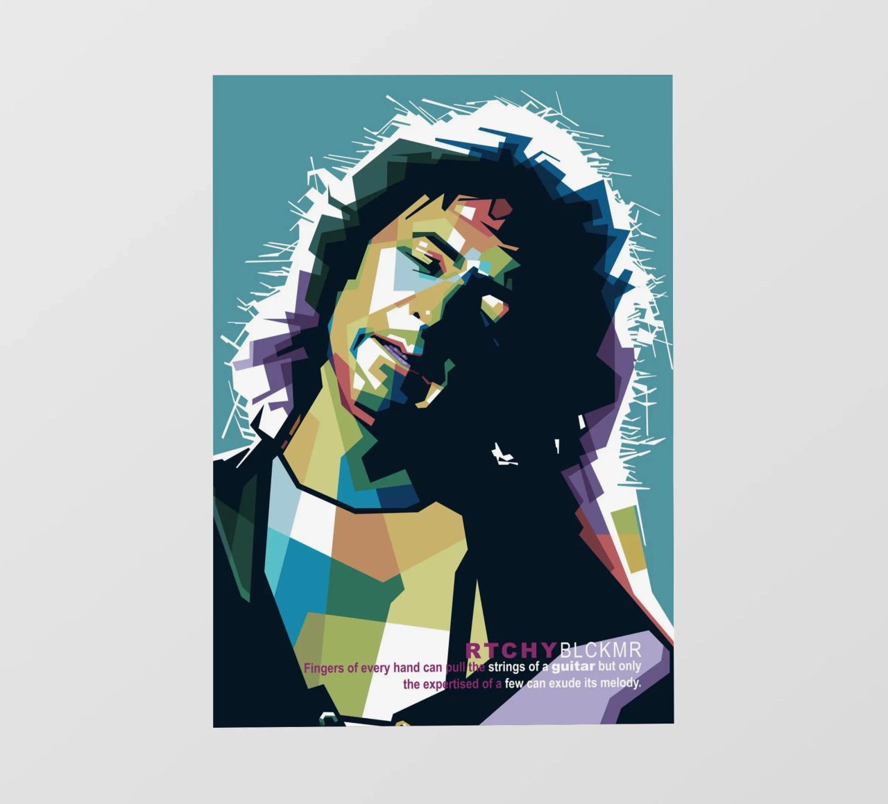 Ritchie Blackmore Pop Art | WPAP telo in pvc da Alkahfsmart