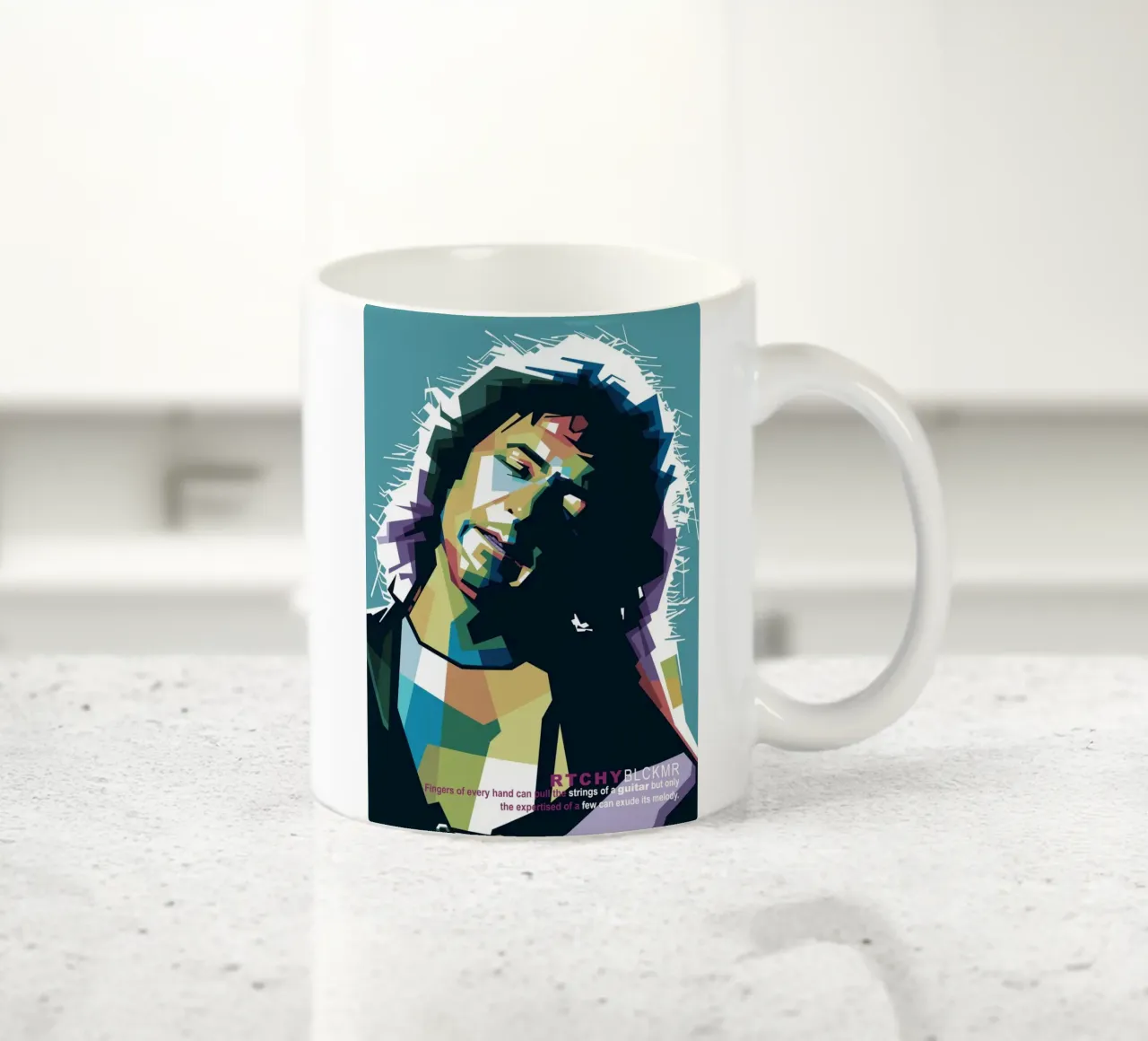 Ritchie Blackmore Pop Art | WPAP taza de cerámica de Alkahfsmart