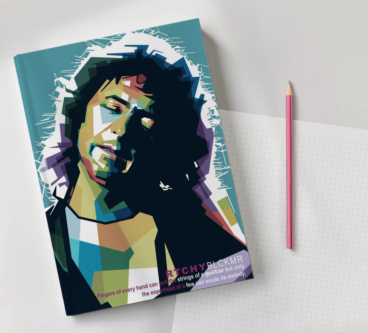 Ritchie Blackmore Pop Art | WPAP notebook by Alkahfsmart