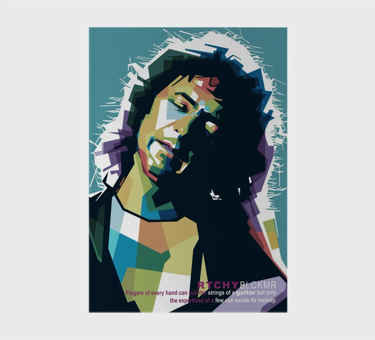 Ritchie Blackmore Pop Art | WPAP Notizbuch von Alkahfsmart