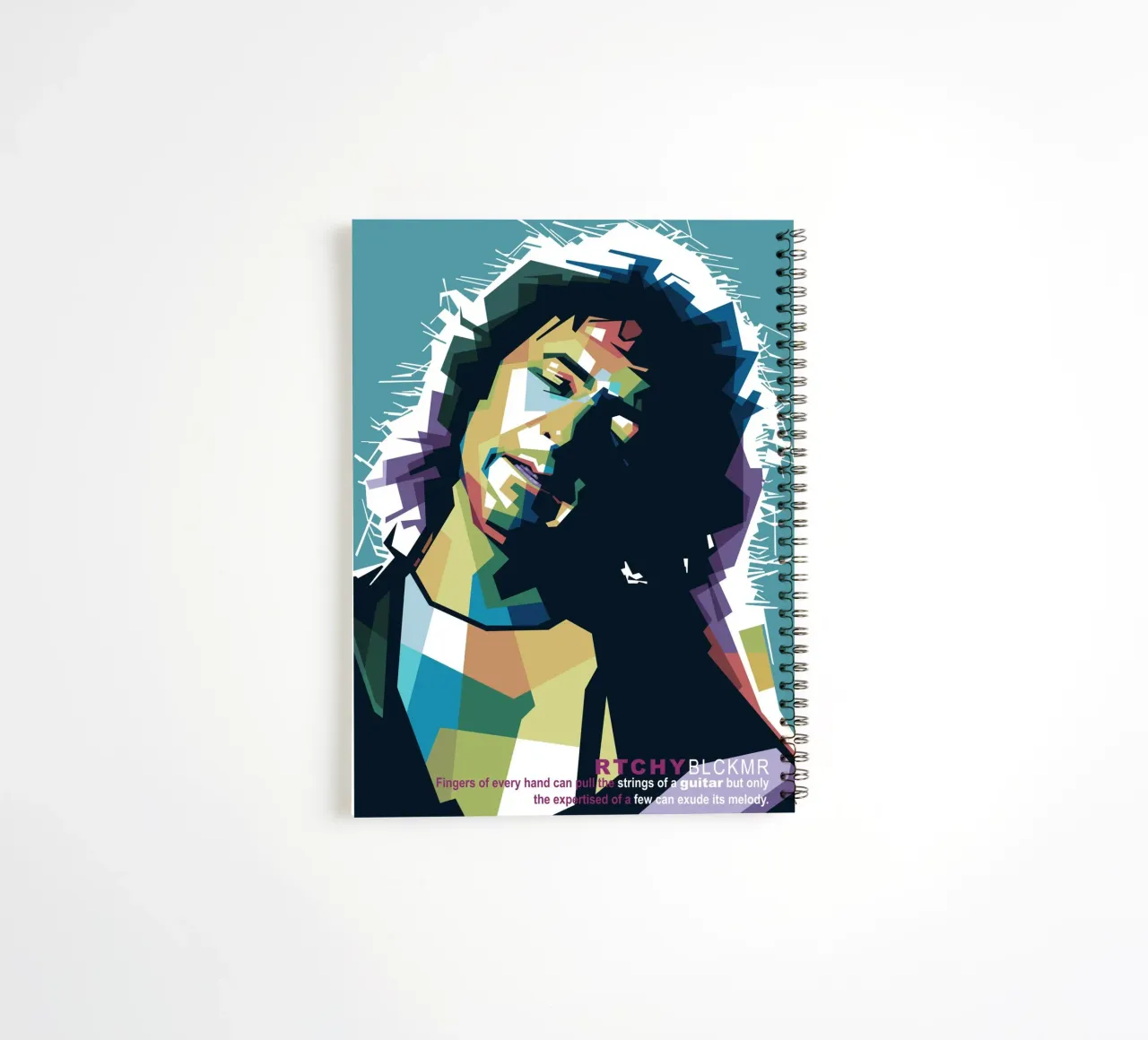 Ritchie Blackmore Pop Art | WPAP cuaderno de espiral de Alkahfsmart