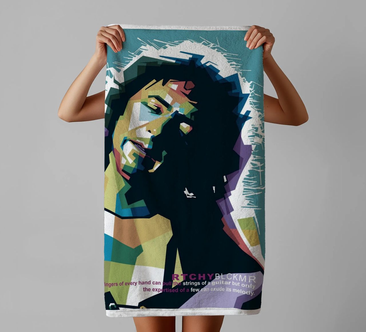 Ritchie Blackmore Pop Art | WPAP towel by Alkahfsmart