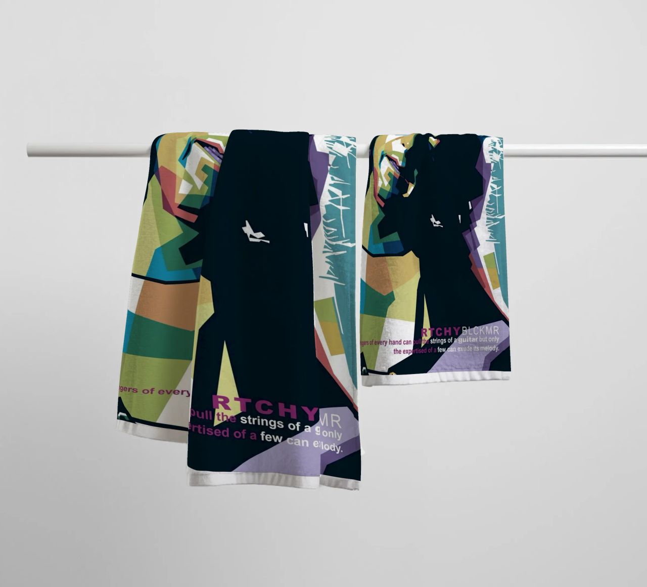 Ritchie Blackmore Pop Art | WPAP towel by Alkahfsmart