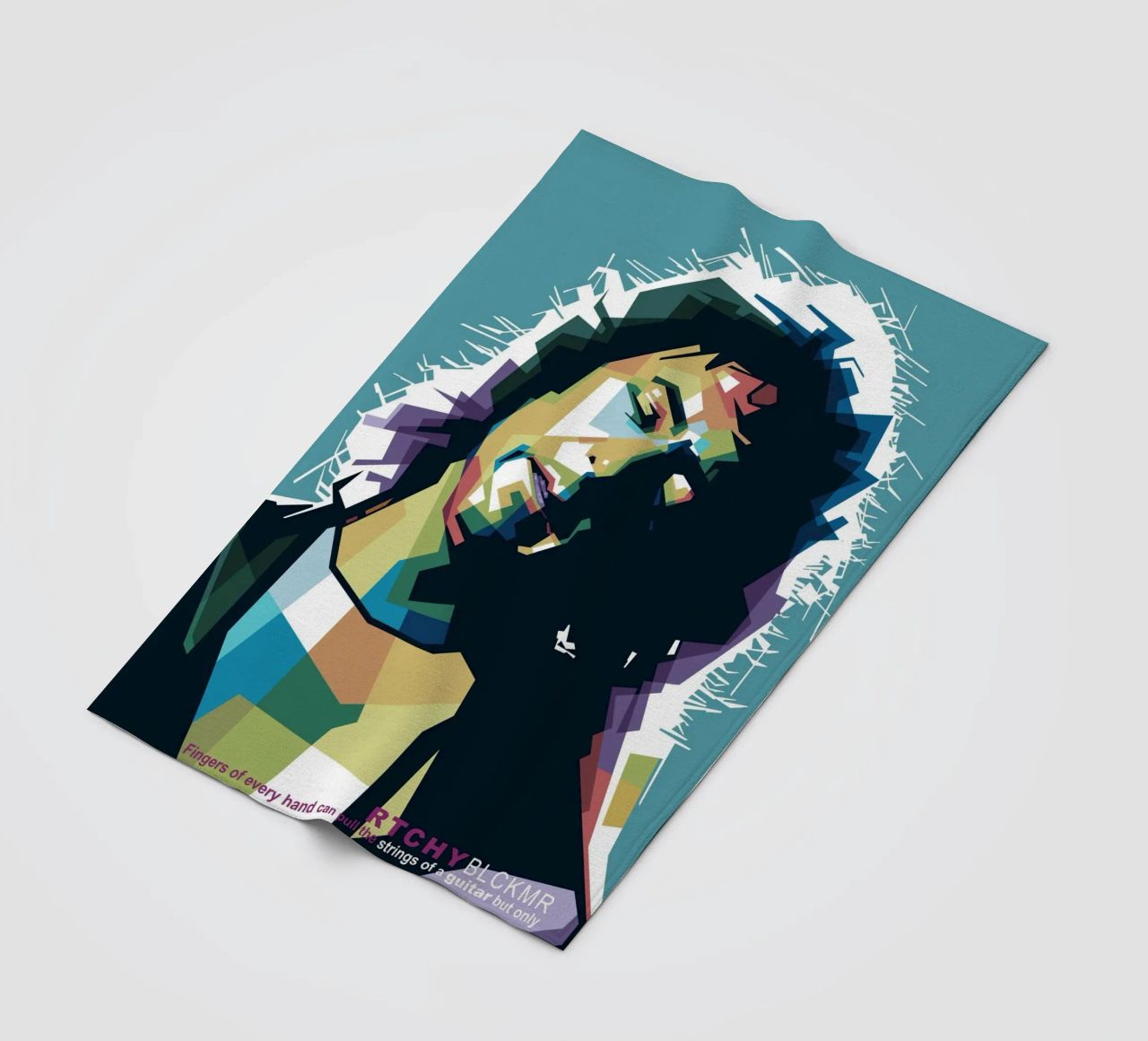 Ritchie Blackmore Pop Art | WPAP fleece blanket by Alkahfsmart
