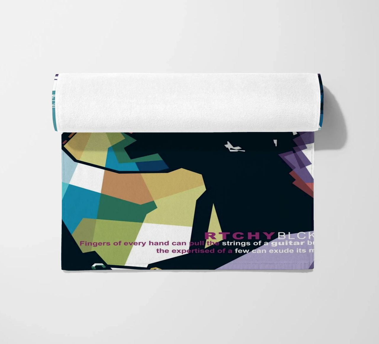 Ritchie Blackmore Pop Art | WPAP beach towel by Alkahfsmart