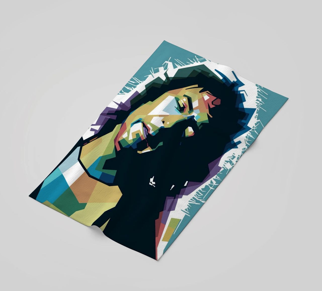 Ritchie Blackmore Pop Art | WPAP beach towel by Alkahfsmart