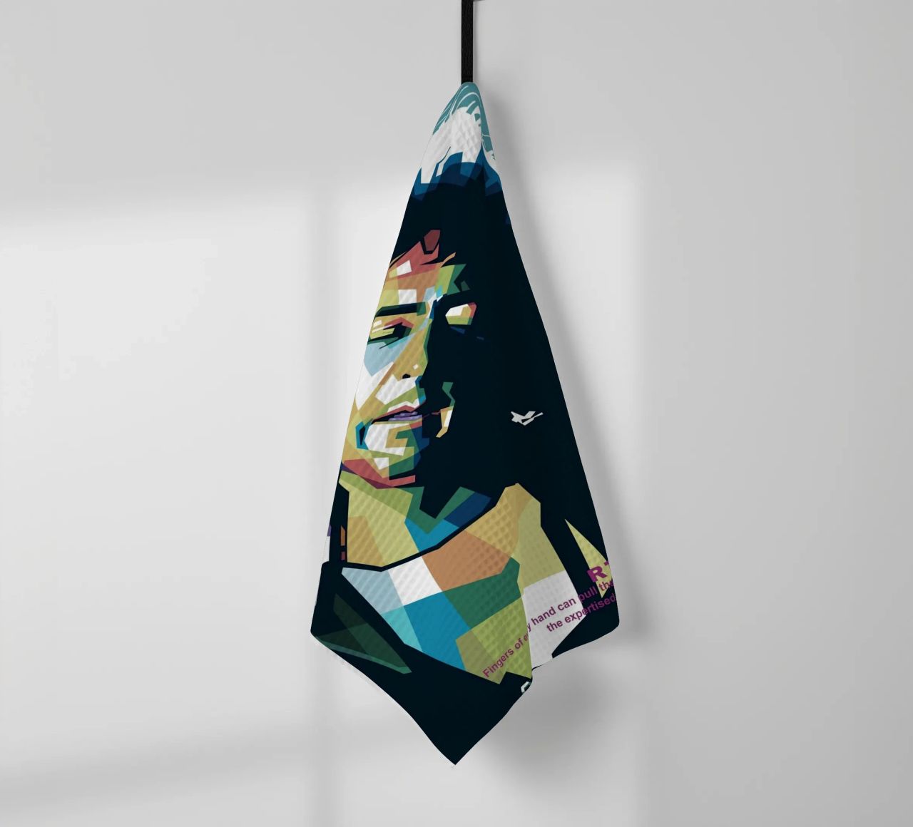 Ritchie Blackmore Pop Art | WPAP tea towel by Alkahfsmart