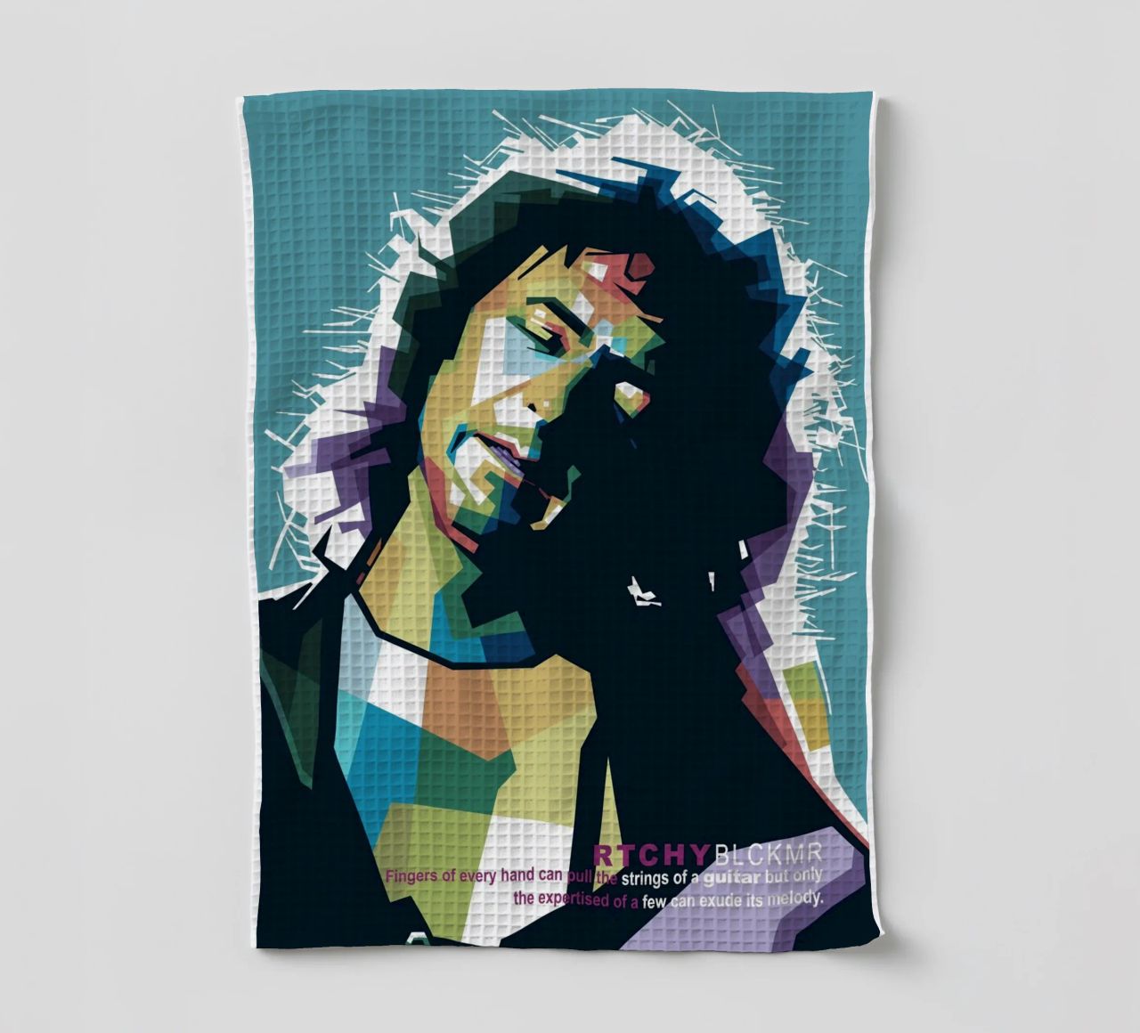 Ritchie Blackmore Pop Art | WPAP tea towel by Alkahfsmart