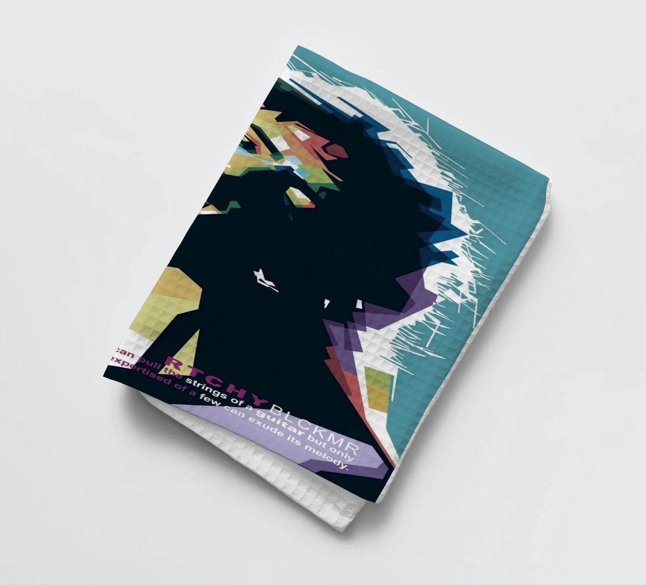 Ritchie Blackmore Pop Art | WPAP tea towel by Alkahfsmart