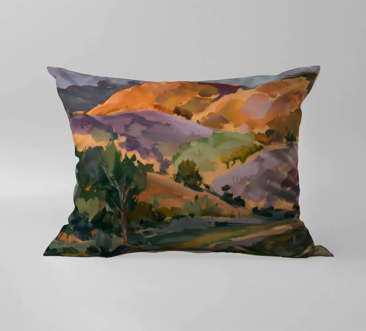 Valley's Gentle Slopes decorative cushion by Radiance Landscape
