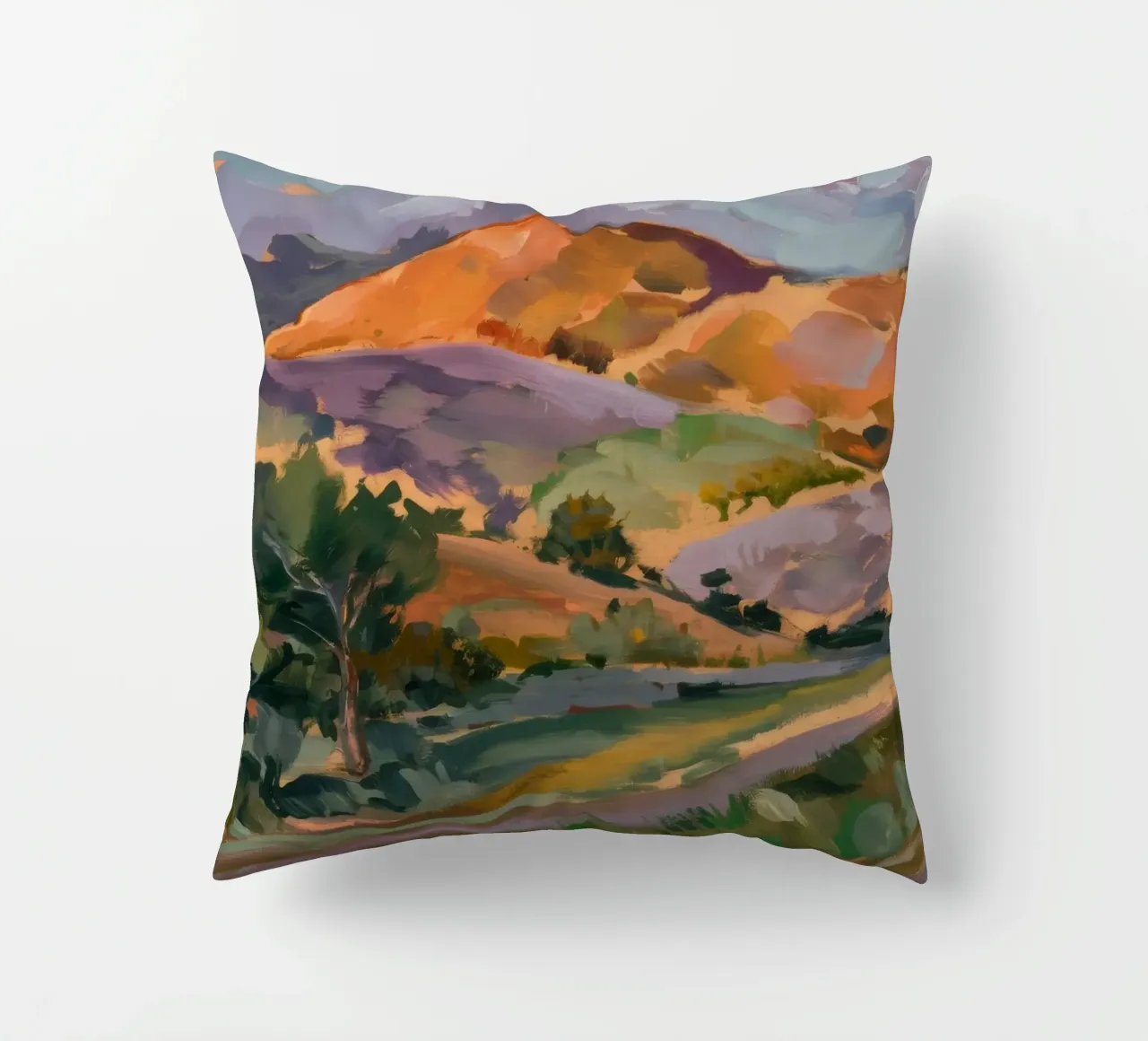 Valley's Gentle Slopes decorative cushion by Radiance Landscape