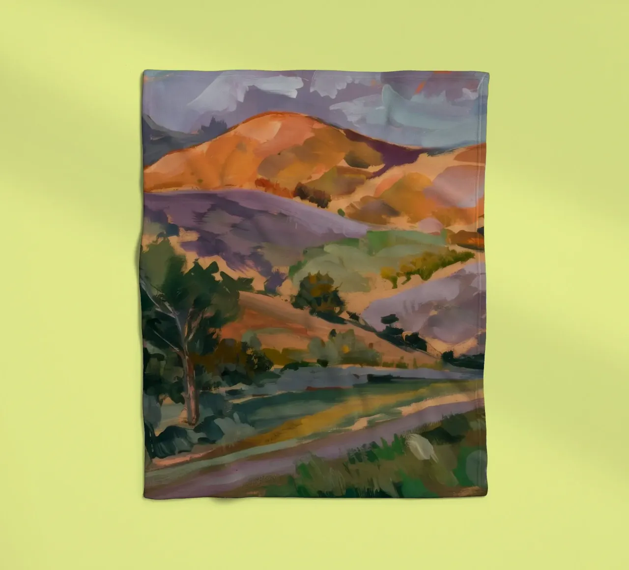 Valley's Gentle Slopes fleece blanket by Radiance Landscape