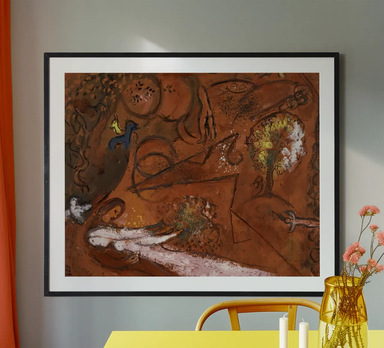 marc Chagall Cantico dei Cantici poster con telaio in legno da MC Exhebition