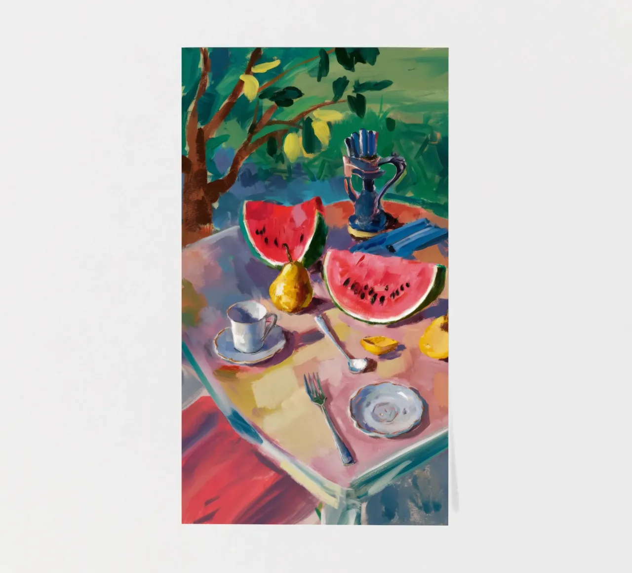 Wassermelonen-Kaffee-Essen Stickerbogen von Radiance Landscape
