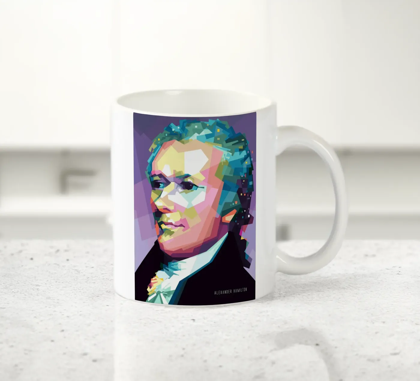 Hamilton ceramic mug by Alkahfsmart