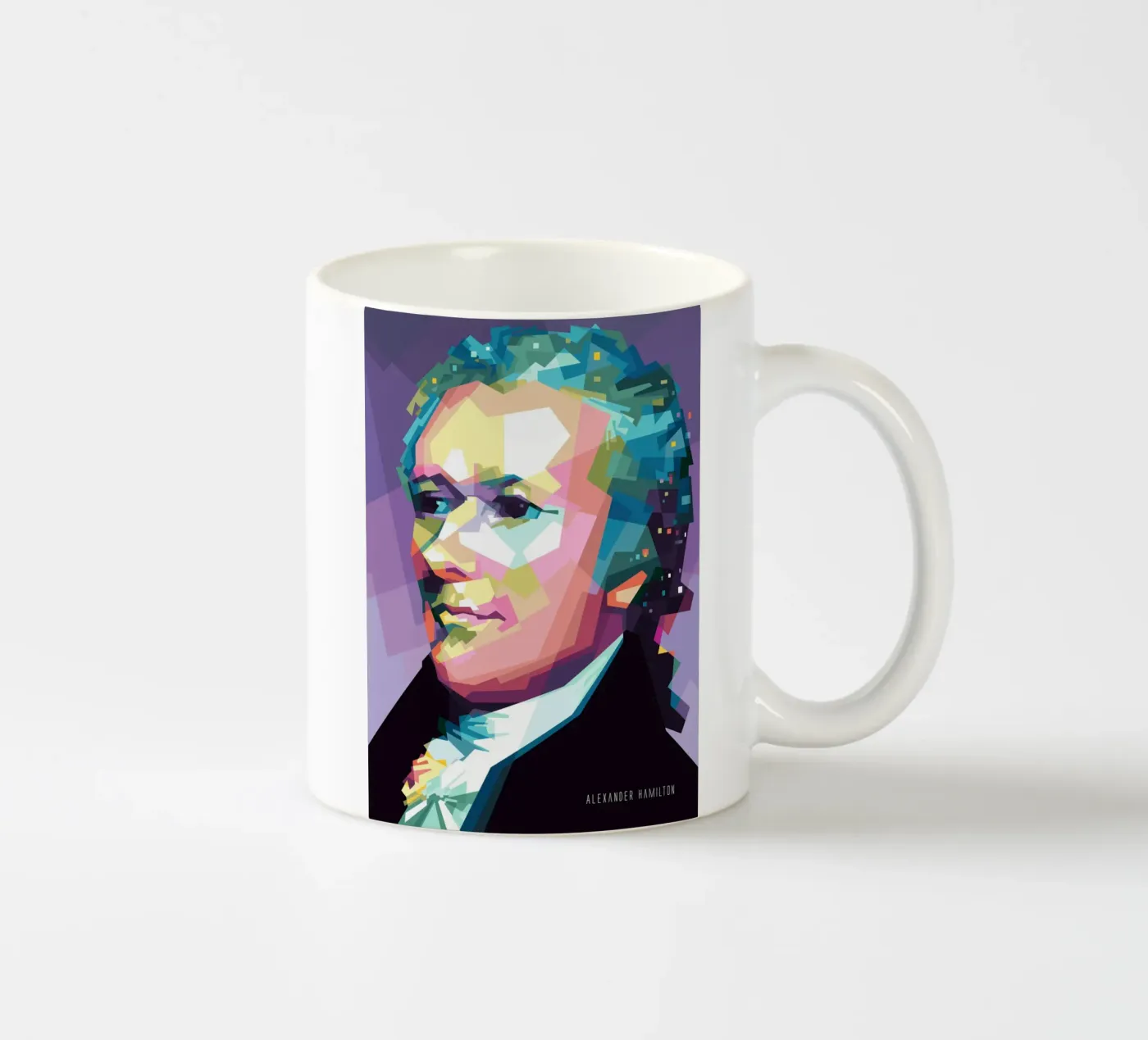 Hamilton ceramic mug by Alkahfsmart
