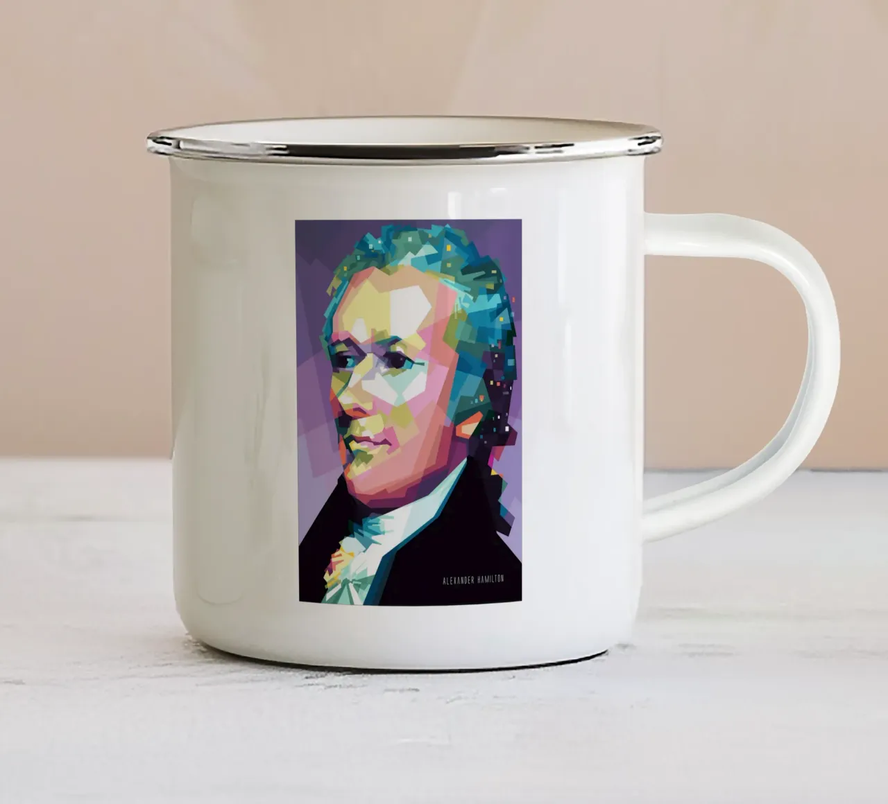 Hamilton tazza in smalto da Alkahfsmart