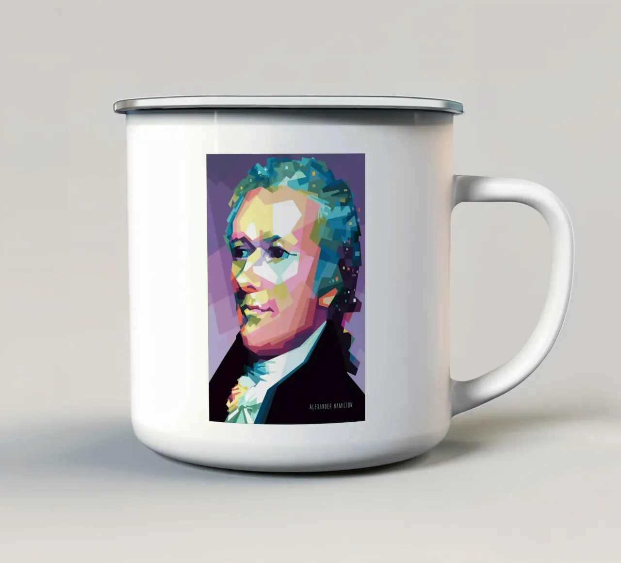 Hamilton tazza in smalto da Alkahfsmart