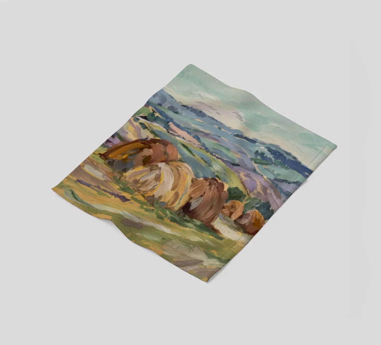 Haystacks' Sunny Repose fleece blanket by Radiance Landscape