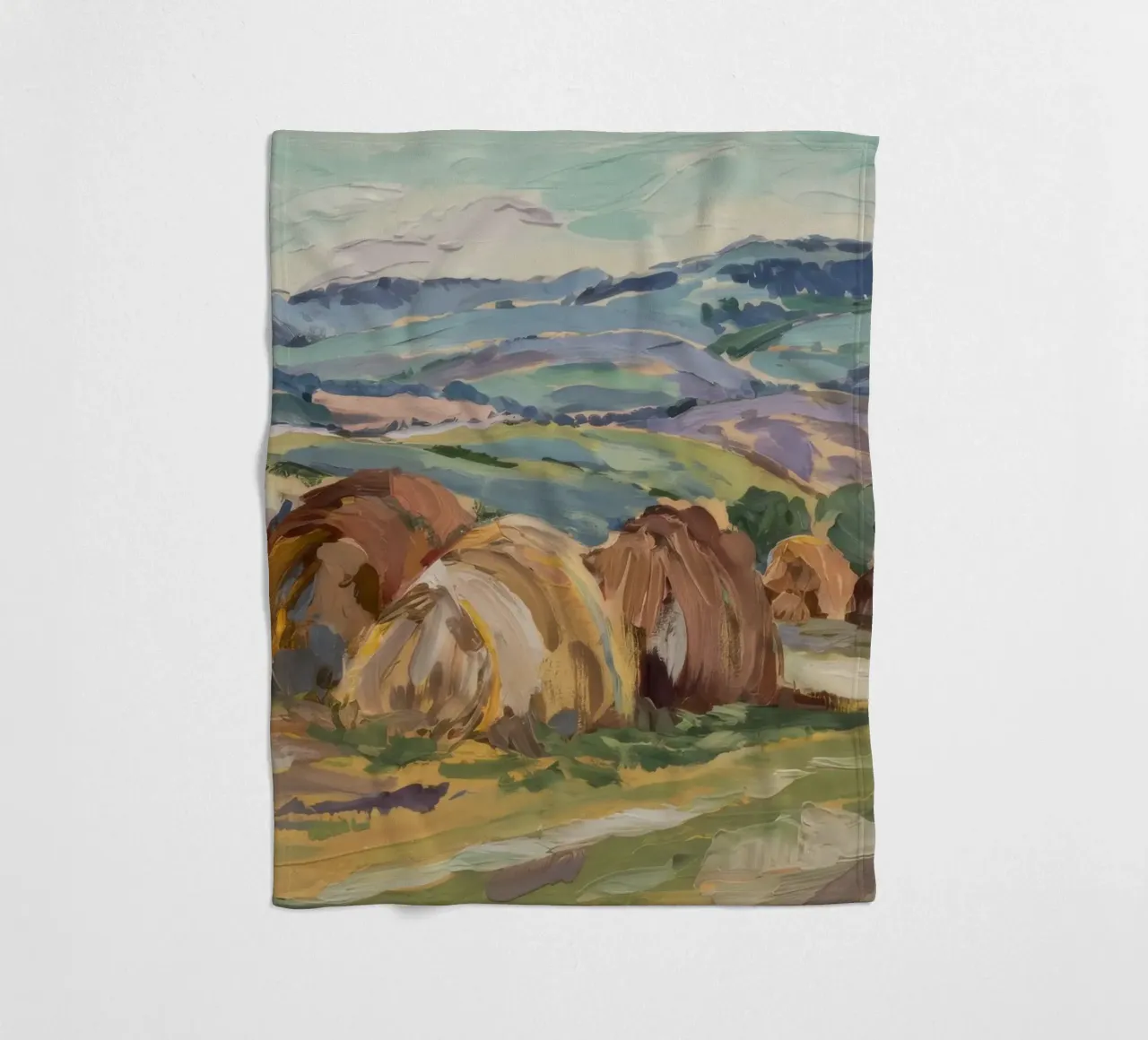 Haystacks' Sunny Repose fleece blanket by Radiance Landscape