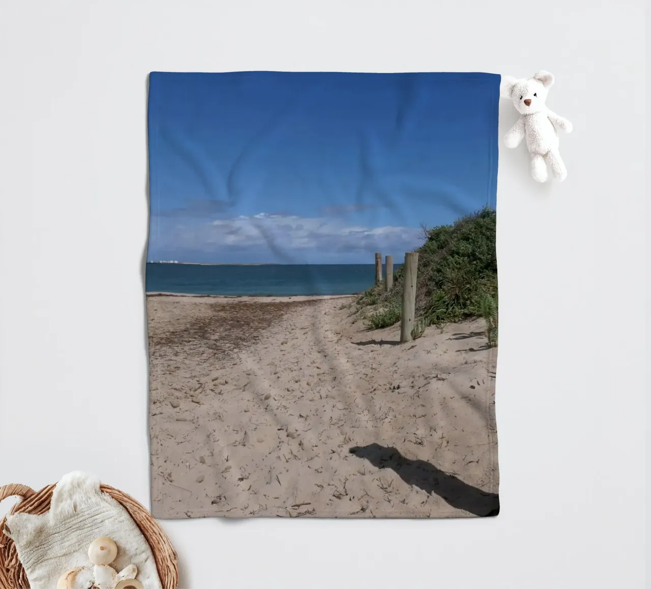 Poster di On My Way to the Beach nell'Australia Occidentale coperta in pile da byrieneke