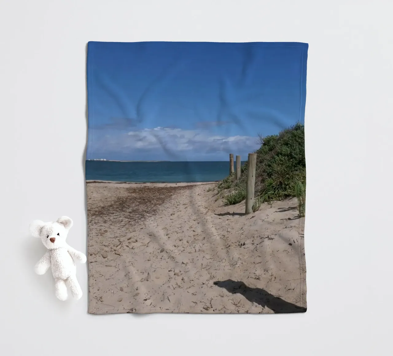Poster di On My Way to the Beach nell'Australia Occidentale coperta in pile da byrieneke