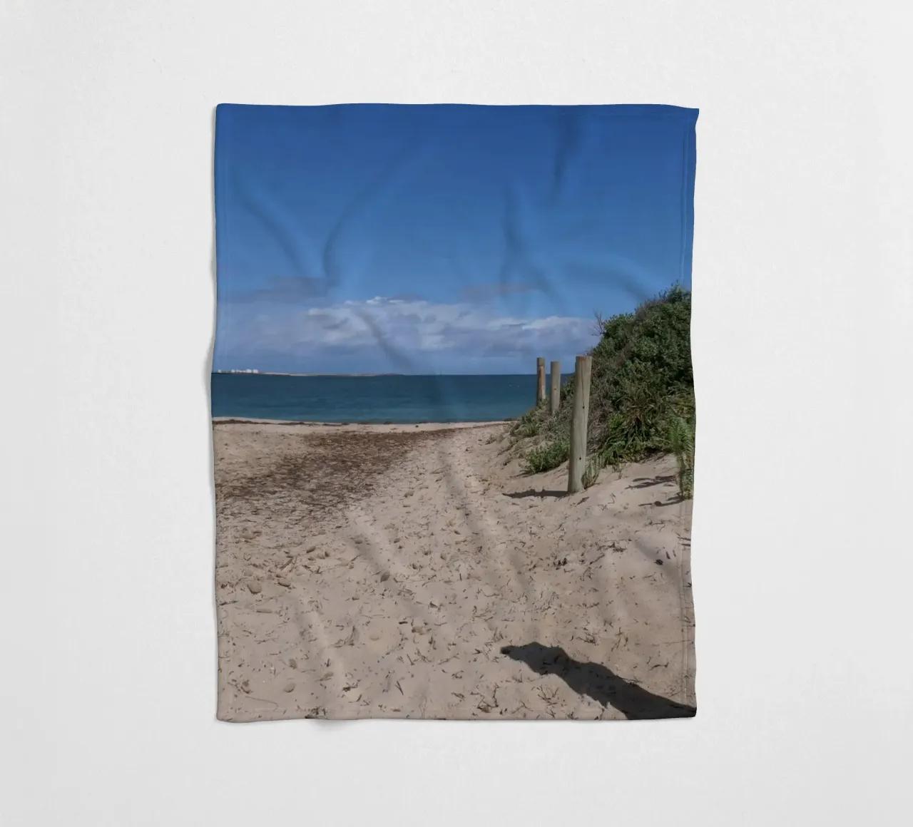 Poster di On My Way to the Beach nell'Australia Occidentale coperta in pile da byrieneke