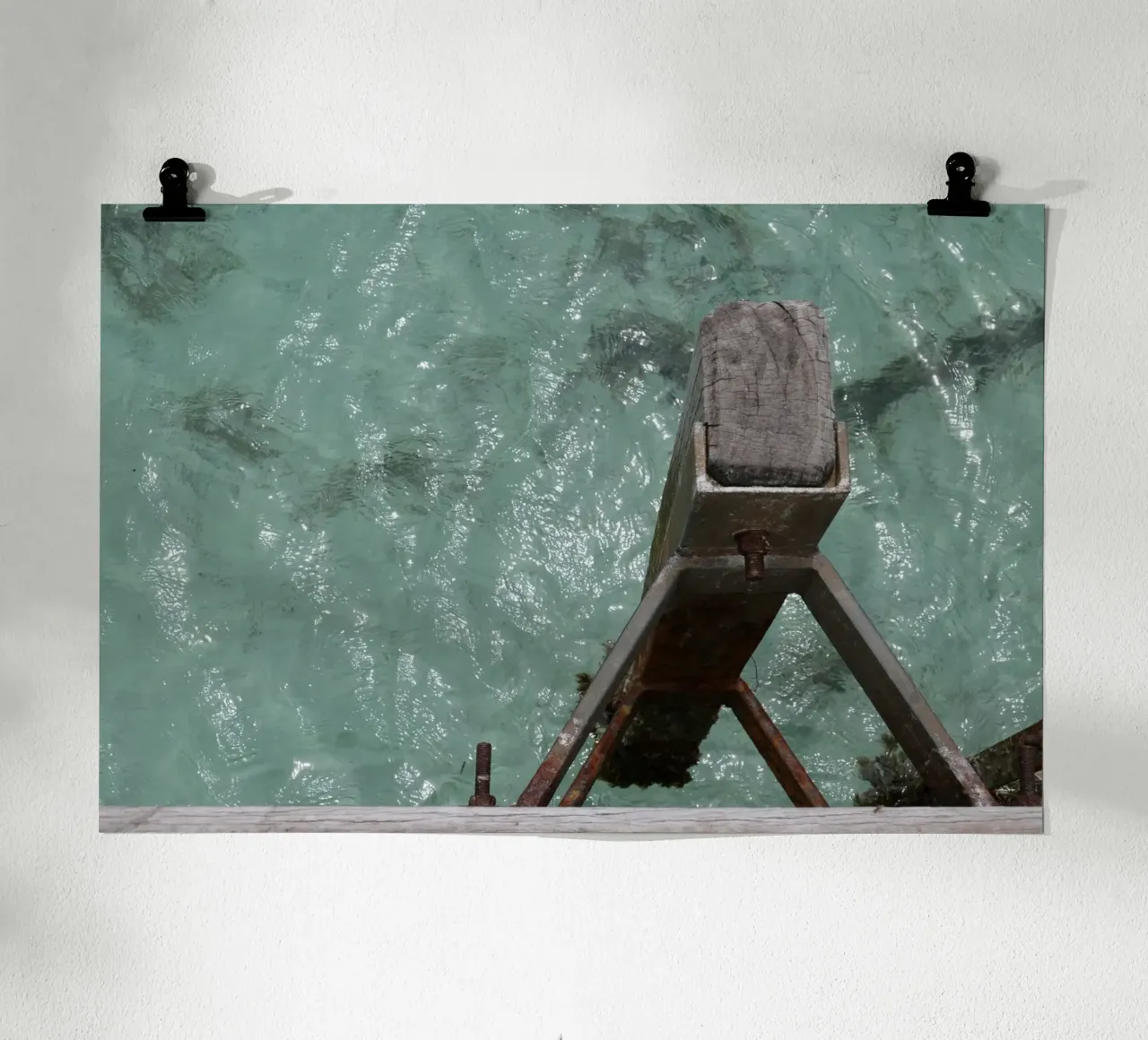 Molo di Busselton Jetty Australia Adesivo poster con telaio in alluminio da byrieneke