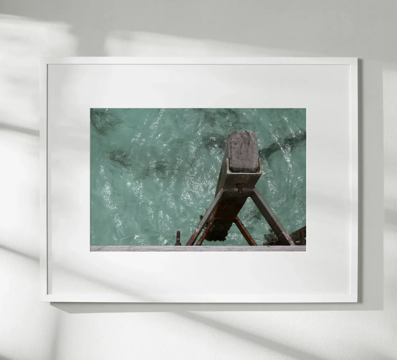 Molo di Busselton Jetty Australia Adesivo poster con telaio in alluminio da byrieneke