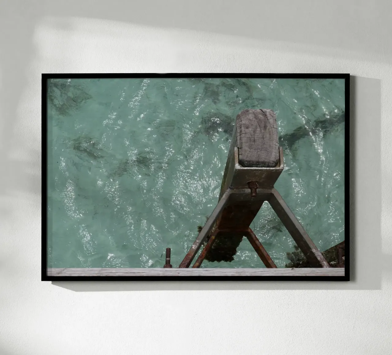 Molo di Busselton Jetty Australia Adesivo poster con telaio in alluminio da byrieneke