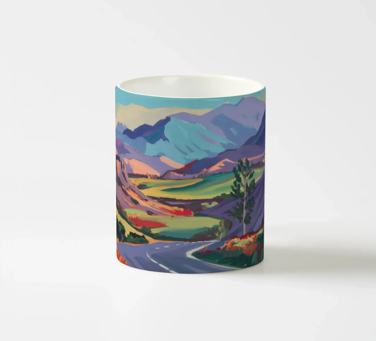 Curve di Canyon Road tazza in ceramica da Radiance Landscape