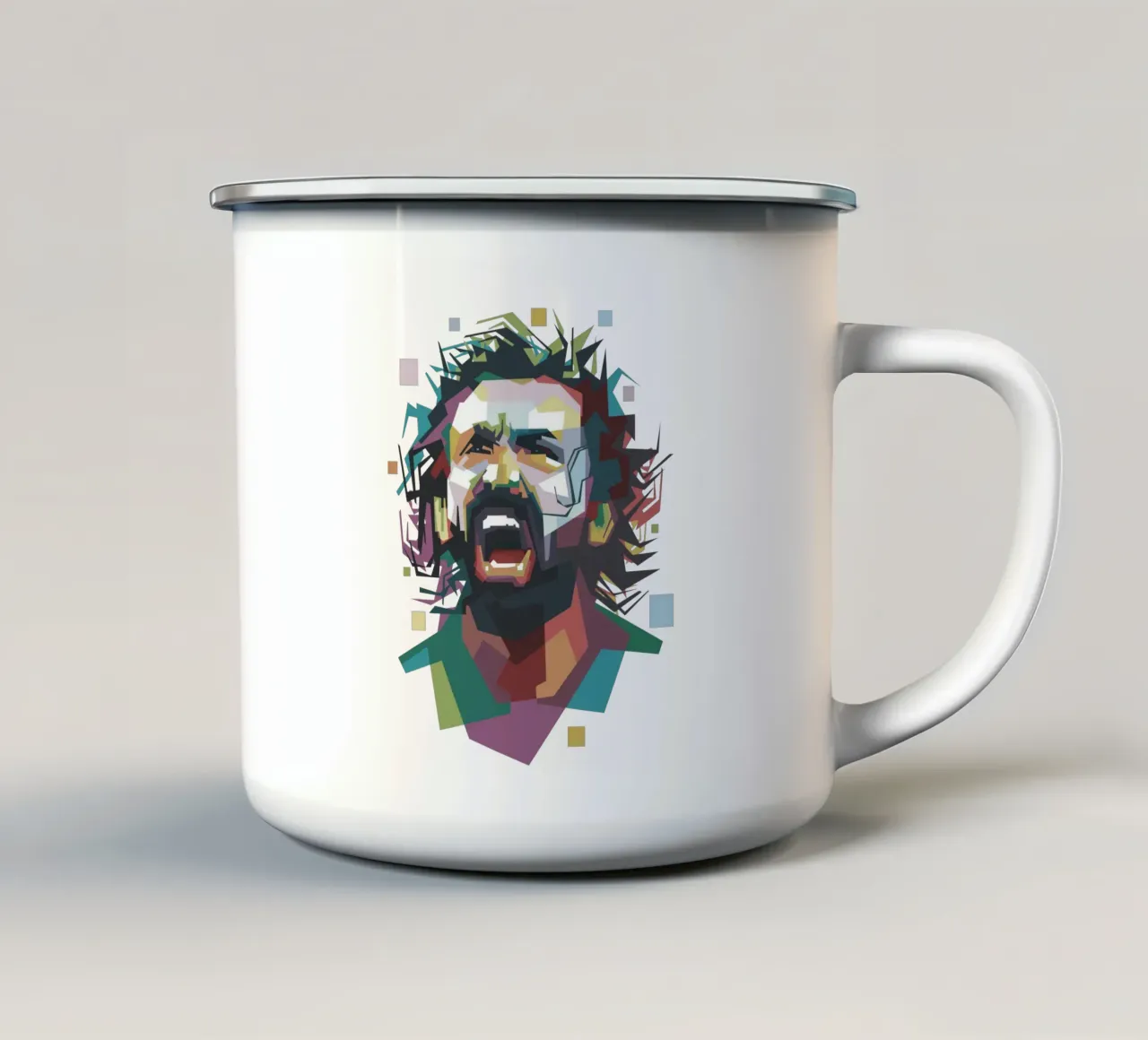 No Pirlo No Party tazza in smalto da Alkahfsmart