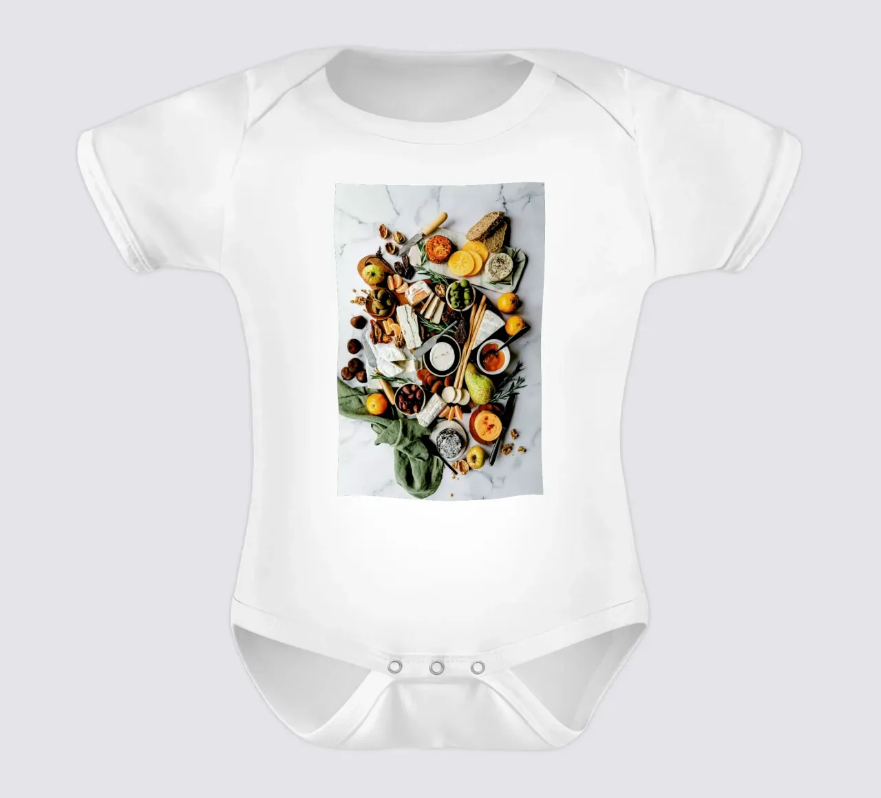 Vegane Käseplatte body neonato maniche corte da Eat this