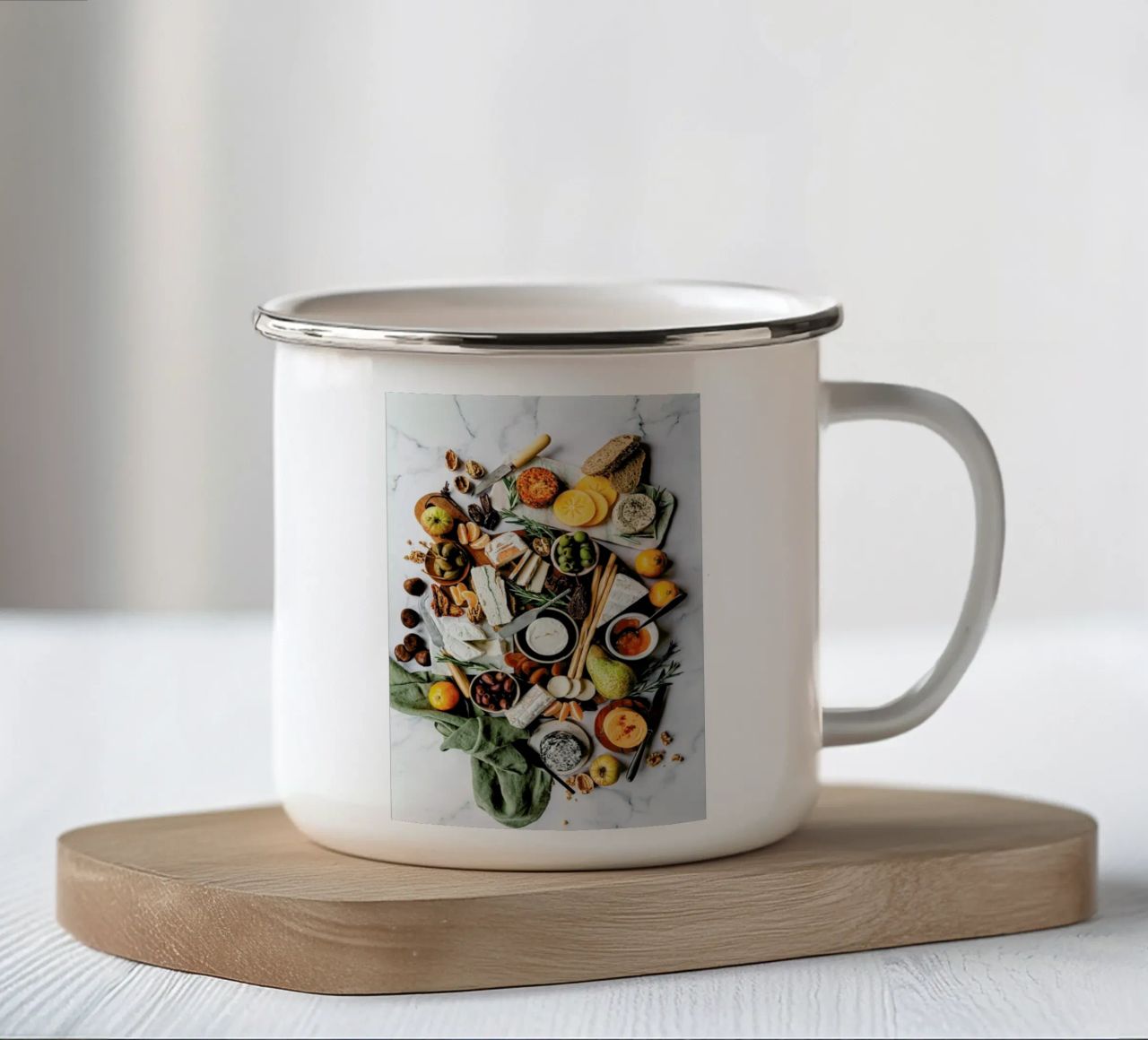 Vegane Käseplatte tazza in smalto da Eat this