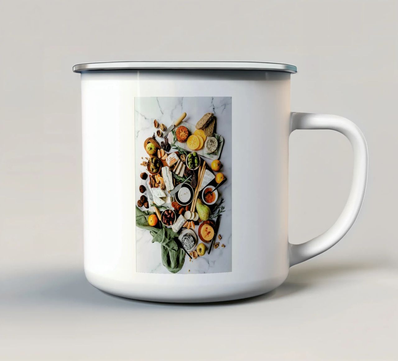 Vegane Käseplatte tazza in smalto da Eat this