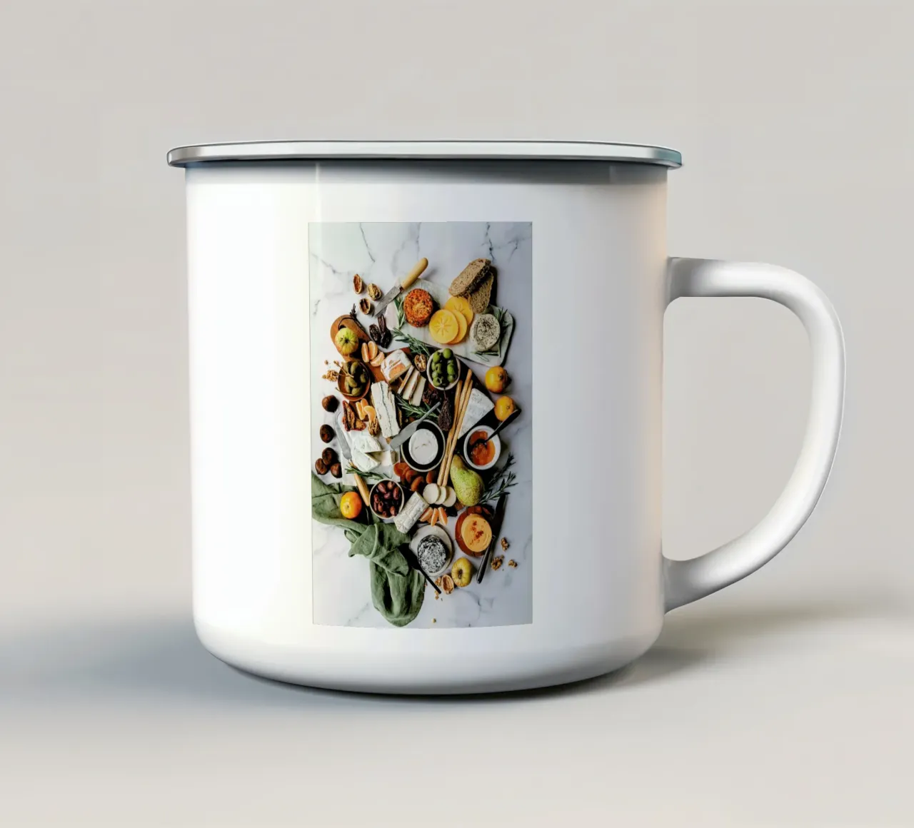 Vegane Käseplatte tazza in smalto da Eat this