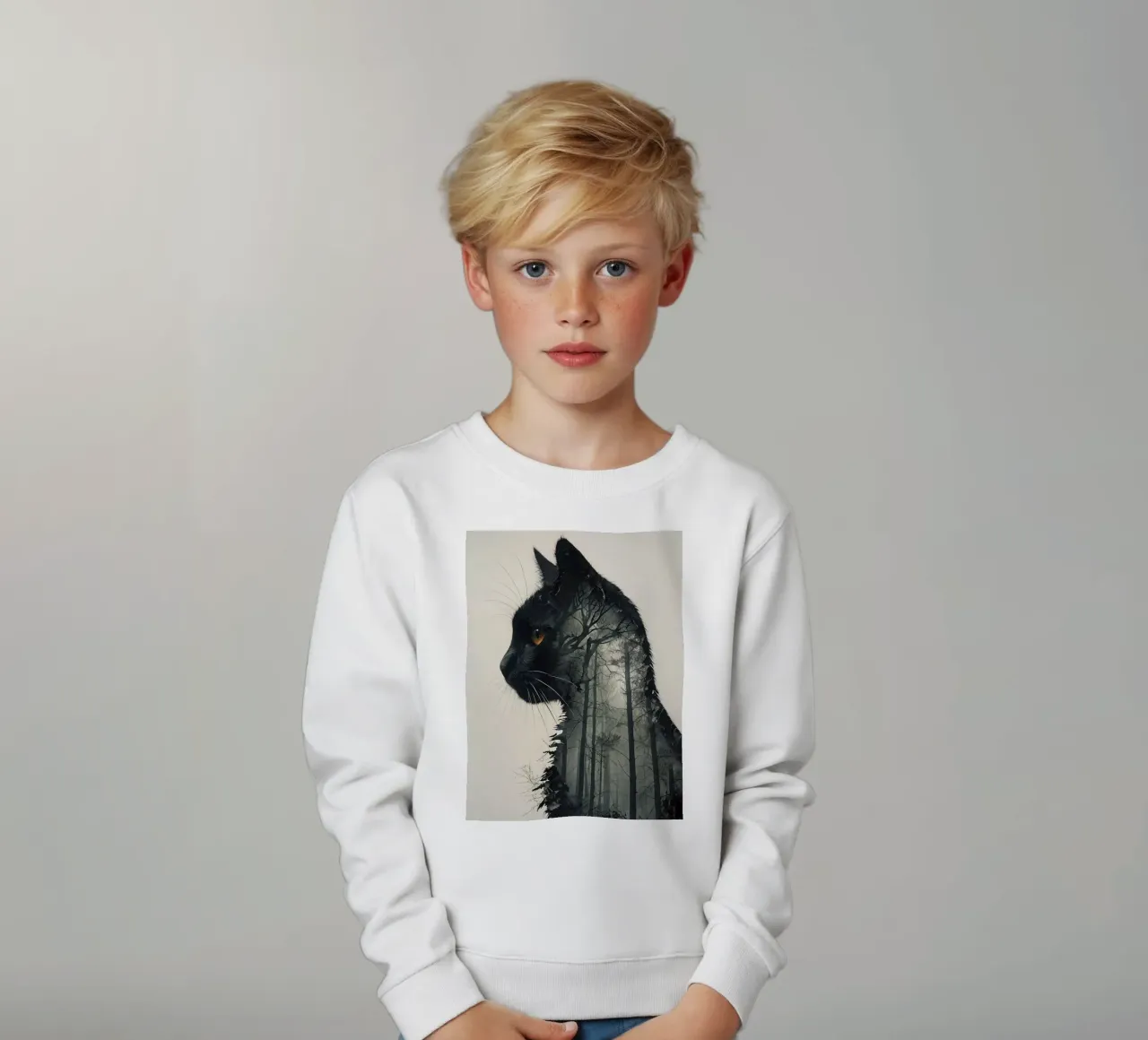 gatto della foresta felpa bambino da 🎁 ARTVI-SHOP