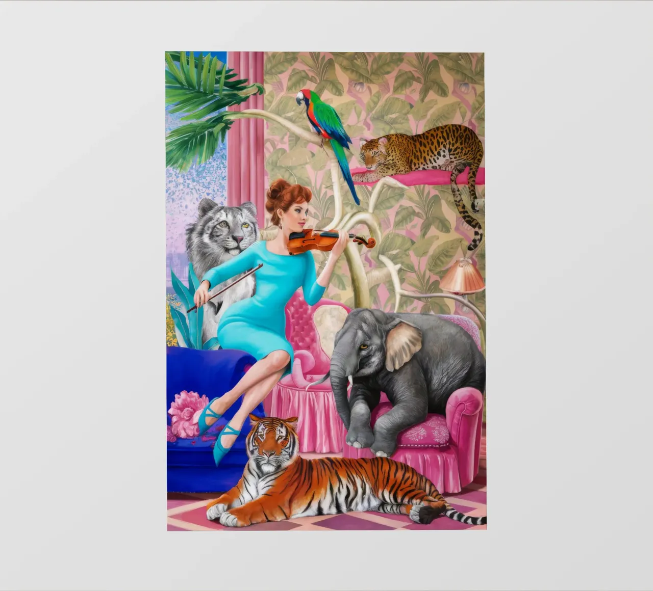 Jungle Menagerie Reverie telo in pvc da Infinite Chroma